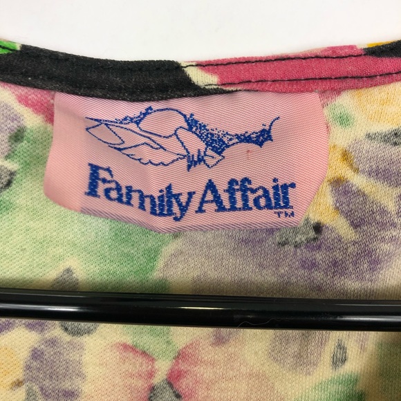 Vintage Polka Dot Floral Button Down Blouse Sz L - Picture 4 of 8